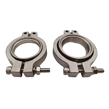 VMS INDIA Wastegate V-Band Clamp Turbo Set Kit with Screws Nuts for 38mm Wastegates