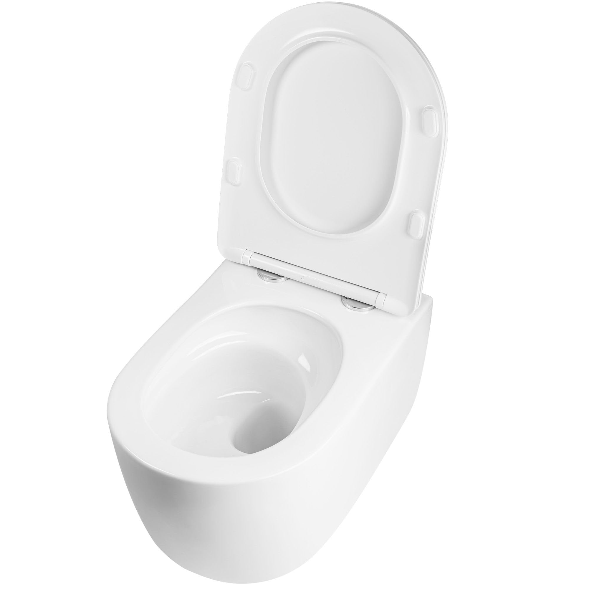 Rea Wandhängendes WC Eddy Turbo Tornado White, Ohne Spülkasten, modernes Design - 52,5X36X36CM