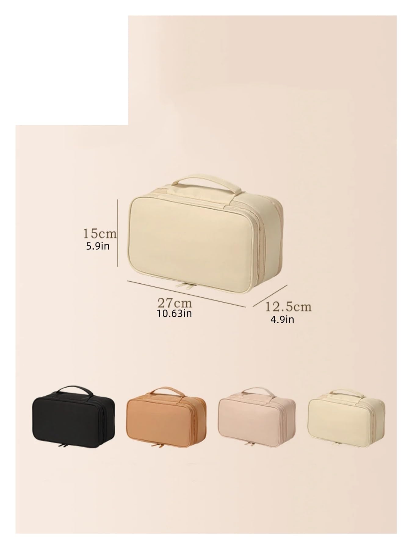 Bolsa Sujetador Viaje Bolsa de sujetador de doble cara de Taslon gruesa mejorada, bolsa de almacenamiento práctica de gran capacidad, organizador de calcetines de ropa interior for viaje de negocios
