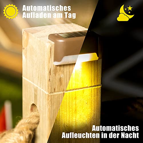 Solpex Solar Deck Lights, 16 Pack Solar Lights for Outdoor Waterproof for Outdoor Stairs Step, Fence, Yard, Patio - Image 4