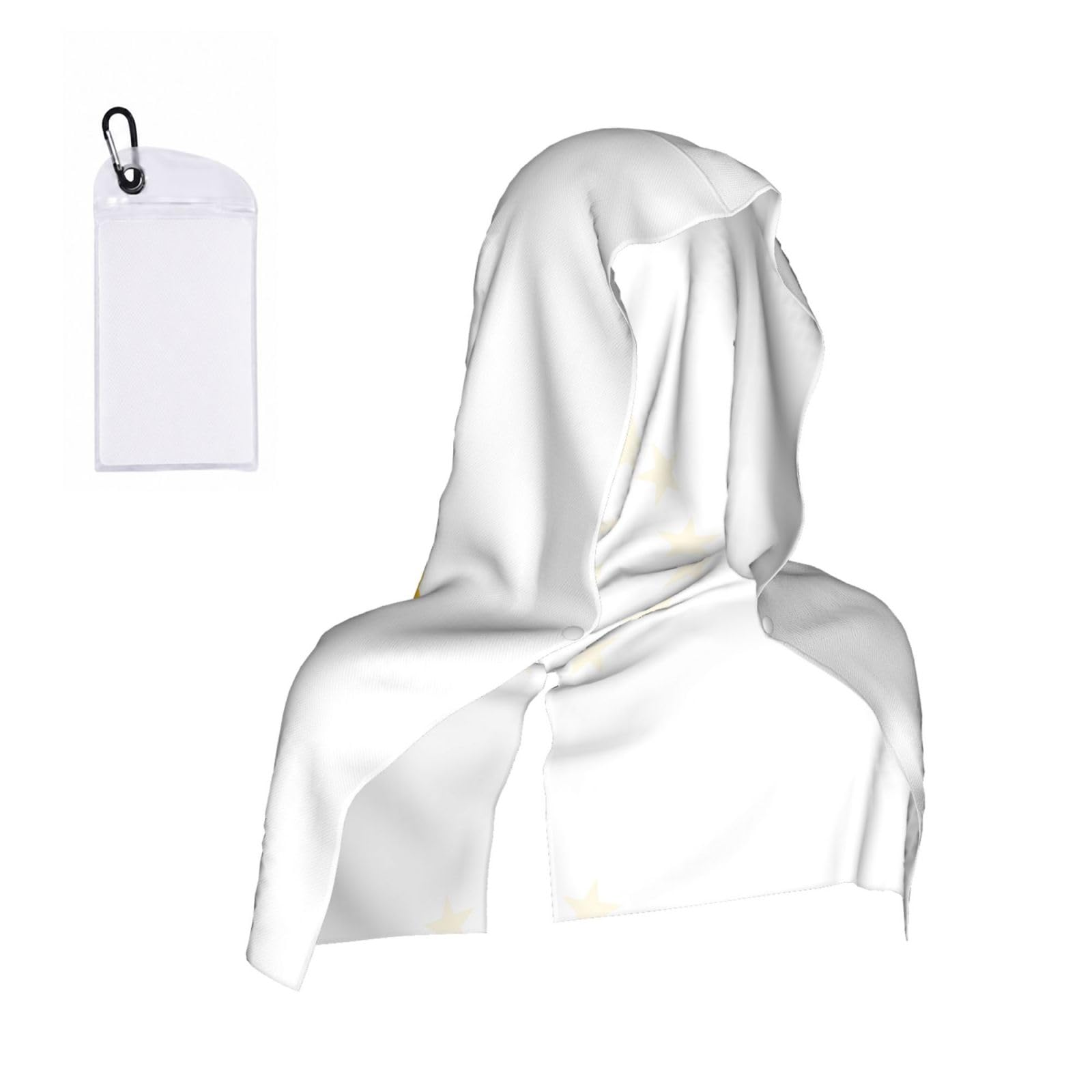 CNTDBU Rhode Island State Flag Cooling Towel Hooded-Instant Chill Neck Cover for Sports, UV Cooling Rag for Running Gym