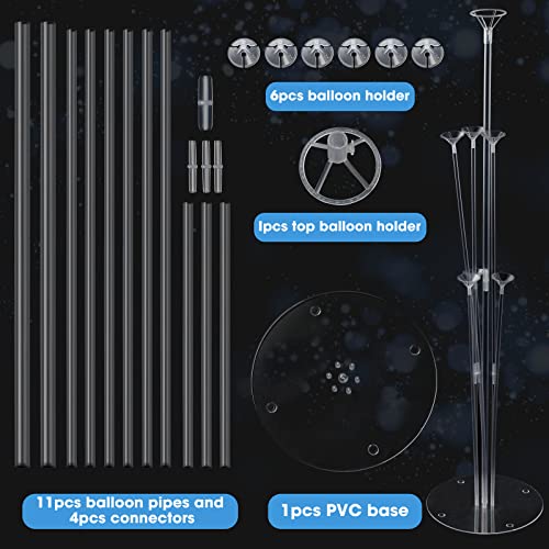 Voircoloria V-ZP44 4 Sets Balloon Stand Kits, Balloon Sticks Holder With Base For Table Graduation Birthday Baby Shower Gender Reveal Party Decorations thumb #1