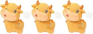 Totority 3 Pçs Bezerro Bobble Cabeça Boneca Mesa Decoração Do Carro Decoração Chinesa Carros Brinquedos Balançando A Cabeça Boneca Ano De Boi Ornamento Balanço Do Carro Ornamento