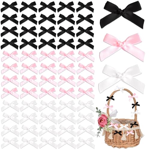 Image of MEORLUSY 60PCS Valentine Mini Ribbon Bows for Gift Wrapping 2