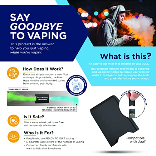Quit Nicotine Filter Device, Filters Complete Set, Filter System Reduces Nicotine By 25%, 50%, & 75%, 63 Filters #TOP6