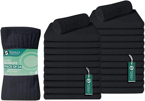 Juego de 24 trapos de cocina de 16 x 19 pulgadas, 100% algodón absorbente, juego de toallas de cocina y paños de cocina, paños de limpieza para