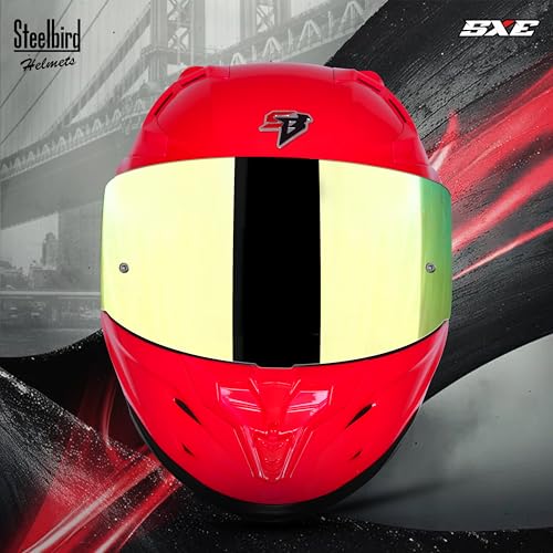 Image of Steelbird SBH 61 SXE Pinlock ISI and Dot Certified Full Face Helmet for Men and with Inner Silver Sunshield
