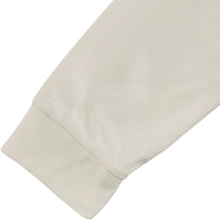 Men's Warm Waffle Top - 1/4 Button Round Neck Solid Color Casual Sweatshirt for Daily Vacation Wear - Image 5