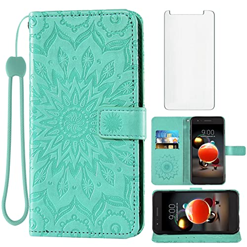 Coque LG Zone 4 antichoc verte et film écran verre trempé pour Risio 3