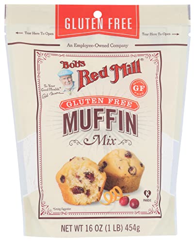 Bob's Red Mill Gluten Free Muffin Mix, 16oz (Pack of 4) - Gluten Free, Kosher