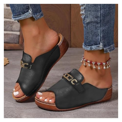Lightweight Wedge Open Toe Slippers for Women | Comfortable Summer Beach Sandals with Thick Bottom2