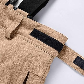 IQYU Skibroek voor dames, met bretels, outdoorbroek, winter, trekkingbroek, waterdicht, ademend, winddicht, sneeuwbroek, warme wandelbroek, outdoor, thermische broek, warme skibroek, klimbroek