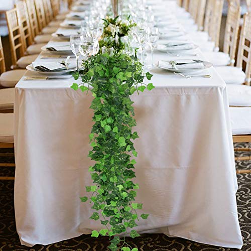 Eladeco 94 Ft 12 Pack Artificial Ivy Garland Vine,Plastic Ivy Vines Fake Ivy Garland For Wedding Party Decoration Garden Wall Greenery Decoration #TOP5