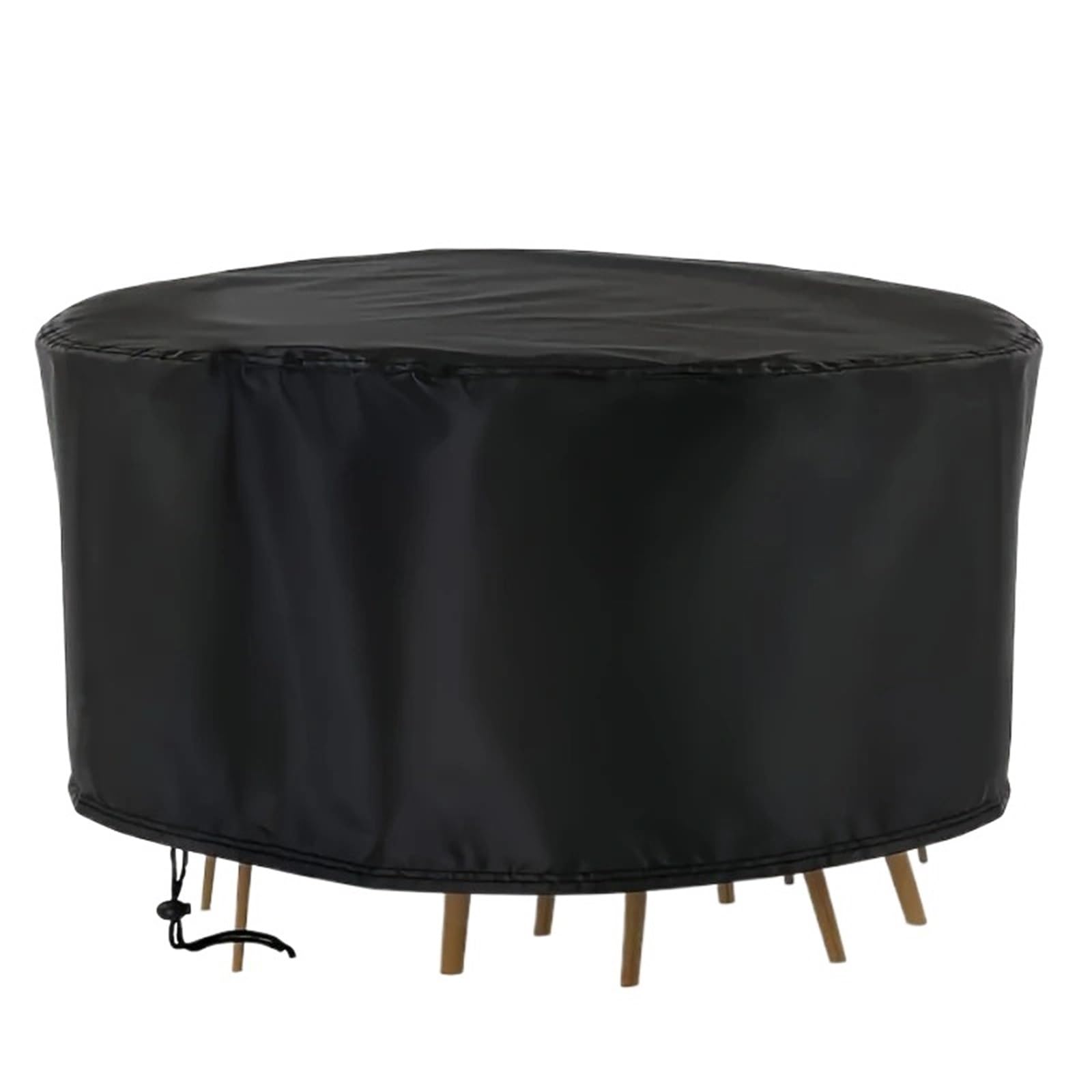 Yusuzh 180X90cm Waterproof Round Patio Furniture Cover - Uv & Wind Resistant, Dustproof Outdoor Table And Chair Set Protector, Black, Rain, Snow For Patio Furniture(180X90cm)