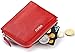 MEKU RFID Blocking Women Ladies Wallet with Zipper Purse Coin Business Credit Card Holder Red