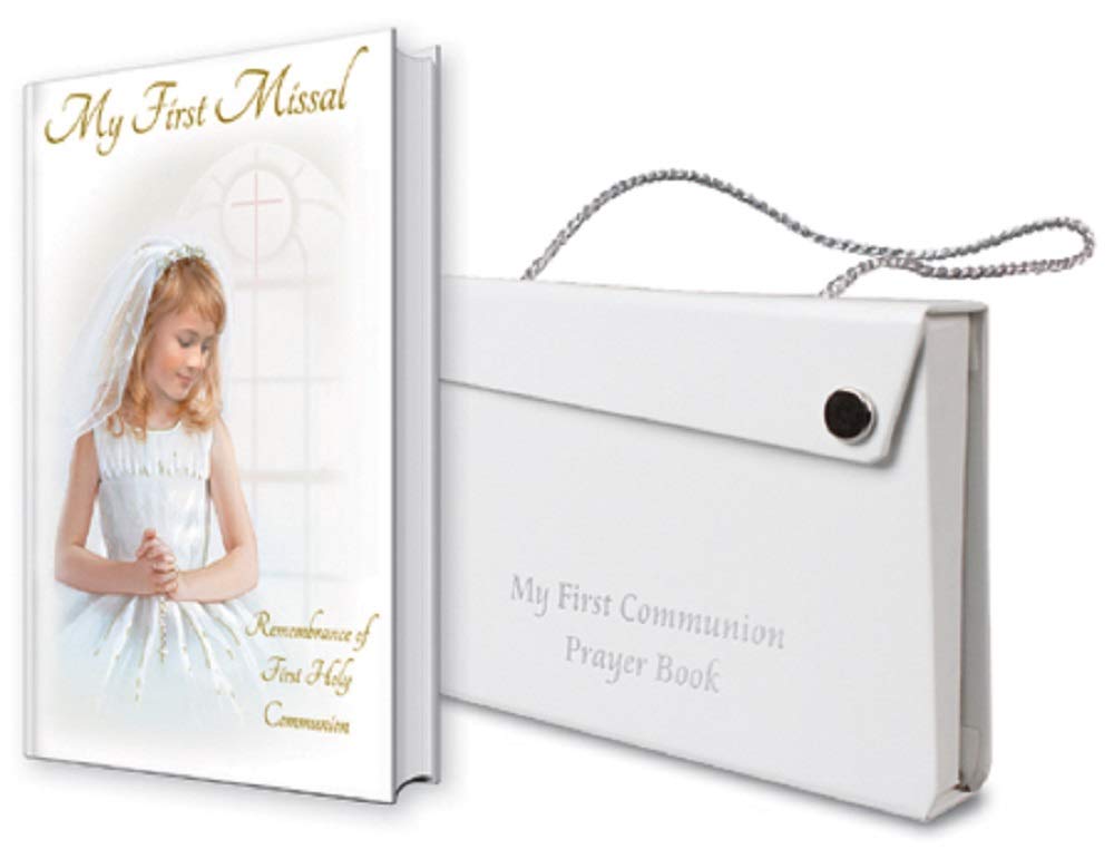 The Healing Corner Girl's First Holy Communion Missal & Carry Case White Communion Prayer Book Girls …