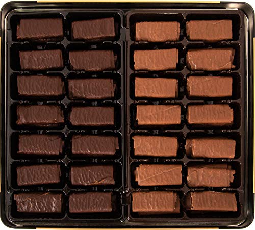 Gavottes - Crispy Milk And Dark Chocolate Covered Lace Crepes From France, Black Christmas Tin 84 Crepes 420G 14.8Oz Tin #TOP1