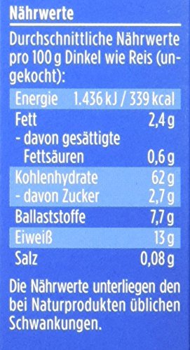 Davert Zart-Dinkel im Kochbeutel, 3er Pack (3 x 250 g) - Bio