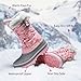 DREAM PAIRS Boys Girls Snow Boots Water-Resistant Outdoor Warm Cozy Anti-Slip Mid Calf Faux Fur Lining Insulated Winter Shoes for Little/Big Kids,Size 13 Little Kid,Pink,KRIVER-1