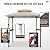 MEWAY 8x5 Grill Gazebo 2-Tiered Outdoor BBQ Canopy Tent, Beige