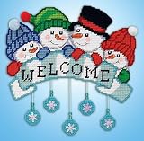 Design Works Crafts Welcome Snowman Plastic Canvas Wall Décor Kit