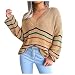 Zldhxyf T Shirt Donna - Maglietta Maglia da donna termica a maniche lunghe con scollo a V a maniche lunghe a blocchi di colore autunno e inverno Pullover casual slim Invernale Imbottito