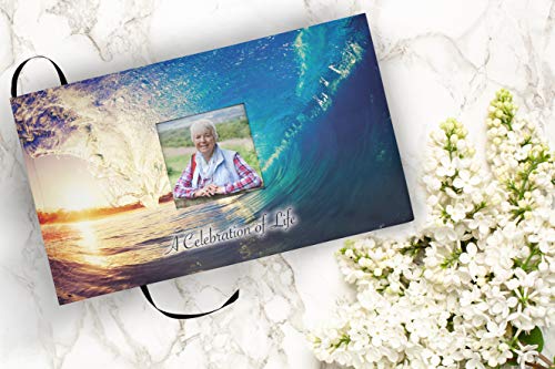 Image of Surfing Celebration of Life Funeral Guest Book for Memorial Service
