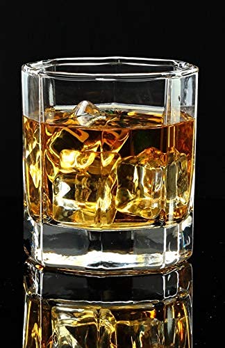 Image of Whiskey Glasses 300 ML Gift Set for Men,Heavy Duty Whiskey Glasses,Rock Style,Old Fashioned Whisky Glass Tumblers,Suitable for Vintage Cocktails Glasses, Bourbon and Scotch,Set of (6)