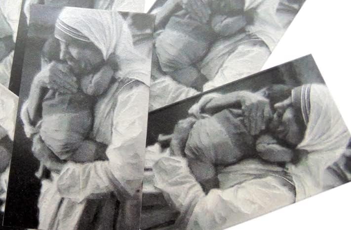 Miniatura 7 de Westmon Works Tarjeta Santa Madre Teresa a Granel, Oración Católica de Calcuta en la parte posterior, juego de 10