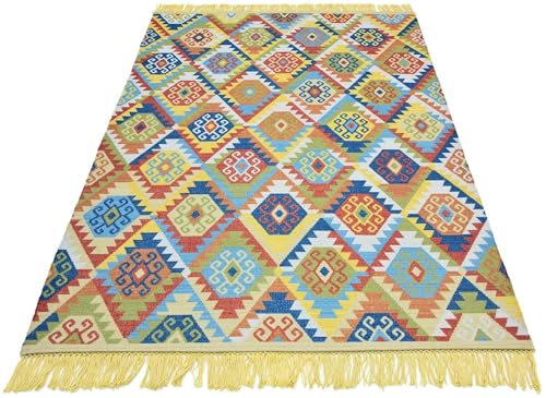 Image of Printed Rug Soft Floor Carpets with Anti Slip Backing for Living Room | Bedroom | Kids Room (Green Multi, 3x5 Feet)