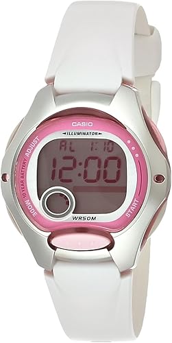 Reloj digital Casio LW200-7AV para mujer con correa de resina blanca
