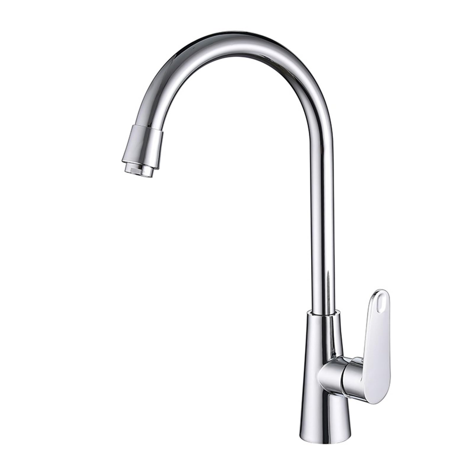Robinet de cuisine rotatif en acier inoxydable pour évier domestique chaud et froid