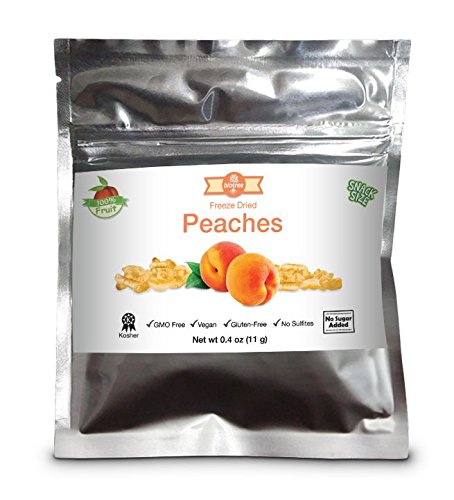 Miniatura 3 de Paquete de 6 melocotones deliciosos de tamaño bocadillo, 100% naturales liofilizados sin azúcar ni conservantes añadidos, paleo, sin gluten.