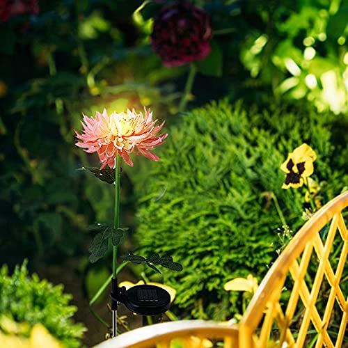 Luz de crisantemo solar LED para decorar exteriores sin cables ni obras 5