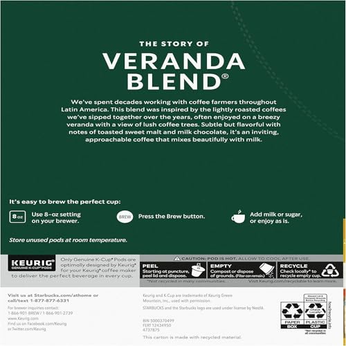 Starbucks® Single-Serve Coffee K-Cup®, Veranda Blend, Carton Of 24 - image 2