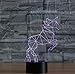 Produktbild 3D Illusion Lampe Galaxer 3D Illusion Galaxer Lampe 3D Illusion Lampe Fernbedienung Touch 7 Farben Pferd Spielzeug Tier Friseur Geschenk