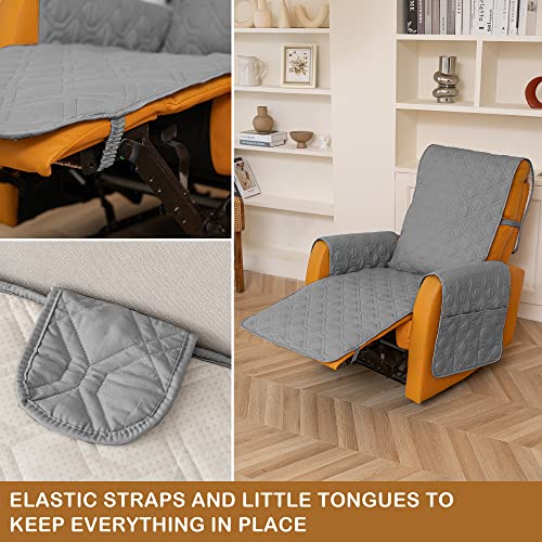 Chhkon Sofa Covers Pet Protector Furniture Covers Waterproof Sofa Slipcovers With Side Pockets Dog Couch Cover (Light Grey, Recliner(Oversized)) #TOP2