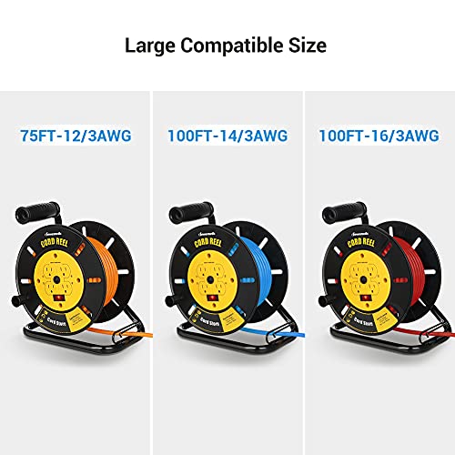 DEWENWILS Heavy Duty Extension Cord Storage Reel #TOP8