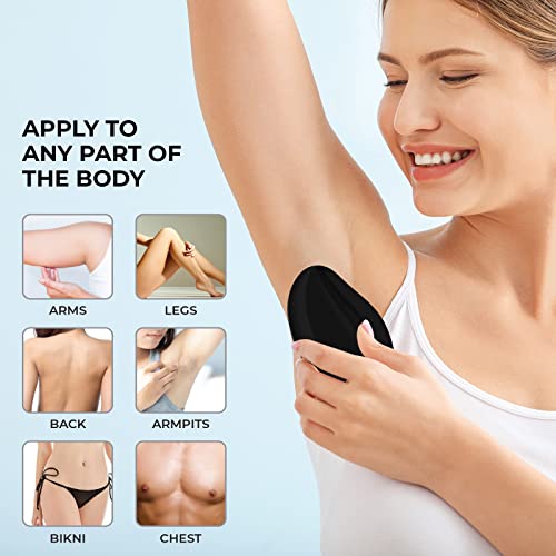 O-Nine Crystal Hair Eraser For Women And Men, Magic Remover, Painless Exfoliation Removal Tool Arms Legs Back - Reusable Washable, Fast Easy, Best Portable Epilator Black 2.8 Ounces #TOP1