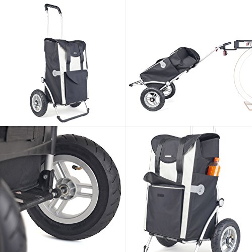 Andersen Einkaufstrolley Royal mit kugelgelagertem Luftrad 25 cm und Einkaufstasche Senta weiß 49 Liter – Bild 6