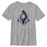 Marvel Shang-Chi Masked Boy's Crew Tee, Athletic Heather, Medium