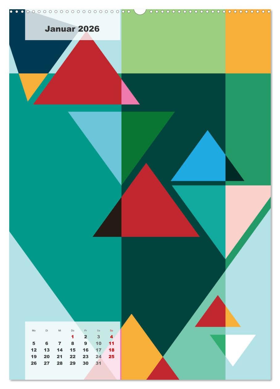 Geometrical ART (Wandkalender 2026 DIN A2 hoch), CALVENDO Monatskalender: Künstlerische Gestaltung mit geometrischen Formen (CALVENDO Kunst)