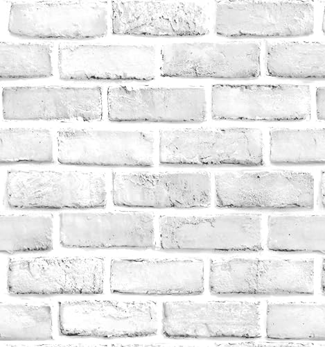 xupingjiti Papier peint autocollant, motif brique, style vintage, aspect pierre, 44 cm x 300 cm, film autocollant pour cuisine, rebord de fenêtre