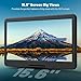 17.5” Portable DVD Player with 15.6” Large HD Screen, 6 Hours Rechargeable Battery, Dual Speakers, Region Free, Remote Control, Support Multi-Format Sync TV, USB/SD, Black