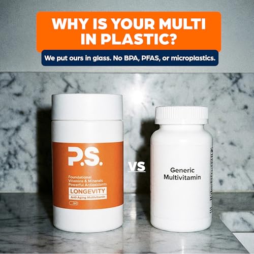 Image of PS Longevity Supplements - Methylated Multivitamin for Men and Women with B Vitamins, Nicotinamide Riboside, CoQ10, Resveratrol, ALA - Antioxidant Defense for Modern Life (2 Month Supply)