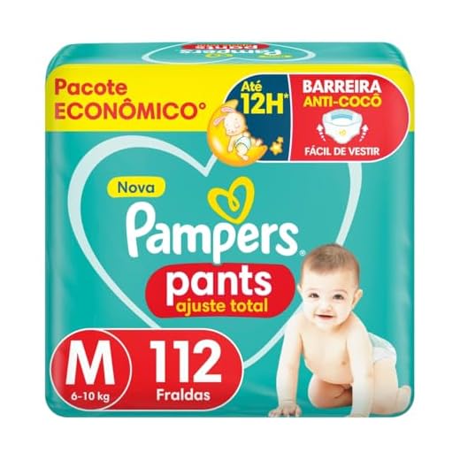 Fralda Pampers Pants Ajuste Total Tamanho M 112 Unidades