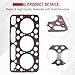 Worldthump Cylinder Head Gasket, OE 15354-03310 1535403310 1pc Engine Cylinder Head Gasket Replacement for Kubota L225 L235 L245 L2000 L2050 L2201 Engine