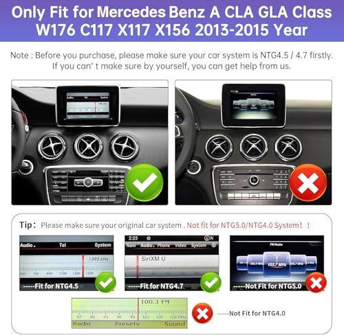 Pantalla CarPlay 10.25" Road Top para Mercedes-Benz CLA GLA 2013-15 miniatura 2