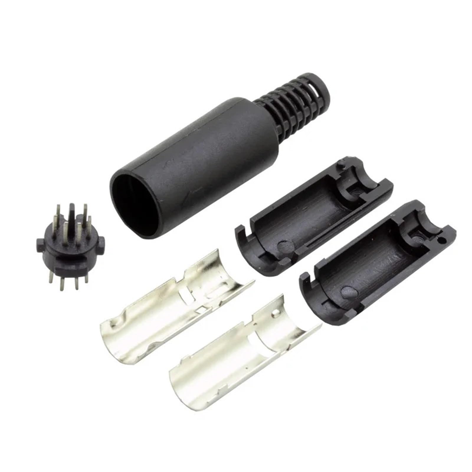 10 szt. Mini 3/4/5/6/7/8/9 wtyków DIN męskie wtyczki z plastikowym uchwytem, adapterem, kable lutownicze, złącze DIY (3 piny)
