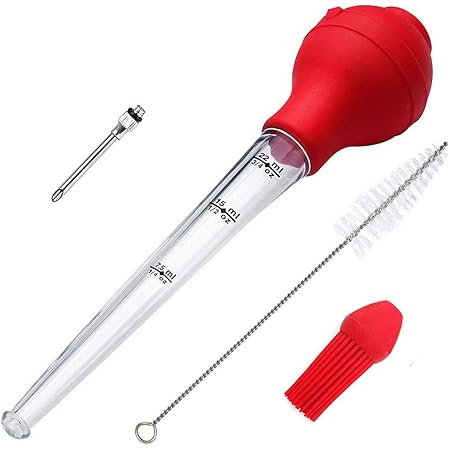 kuou Turkey Baster Kit, Liquid Droppers Meat Baster Syringe Meat ...